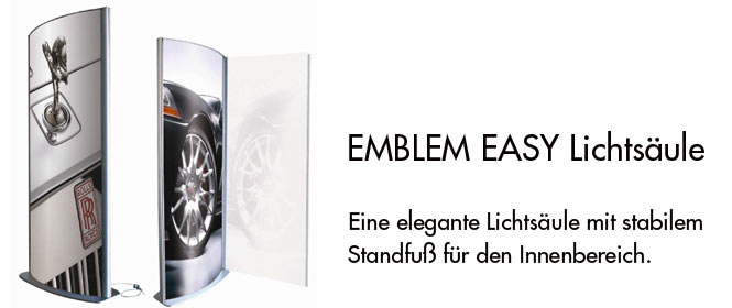 Emblem Display f�r Lichtwerbung, perfekt fu&uml;r Ihre Werbung