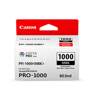 CANON Tinten <b>Matte Black</b> PFI-1000MBK, 80 ml, fr iPF Pro 1000