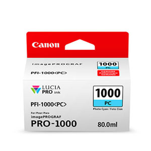 CANON Tinten <b>Photo Cyan</b> PFI-1000PC, 80 ml, fr iPF Pro 1000