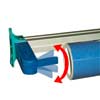 EASY CLIPARM, QuickSnap-Halter für EMBLEM Systemregale, Rollenregale<br />VE = 1 PAAR, (zwei Cliparme um eine Rolle zu befestigen)