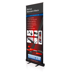 EMBLEM EASY Roll Up Standard BLACK, Display Maße: 100 cm x 200 cm