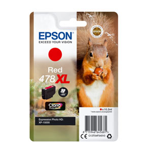 EPSON Tinte RED 478XL CLARIA PHOTO HD INK, 10,2 ml<br>fr XP-8500, XP-15000