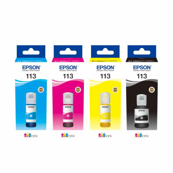 EPSON EcoTank Tinten <b>113</b> Tintenserie, fr Ihre Epson Drucker