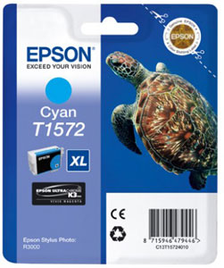 Original EPSON Tintenpatrone | Cyan|25,9ml | T1572