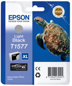 Original EPSON Tintenpatrone | Light Black | 25,9ml | T1577