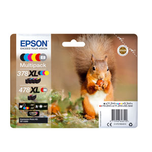 EPSON MULTIPACK 6-COLOURS 378XL / 478XL CLARIA PHOTO HD INK<br>fr XP-15000