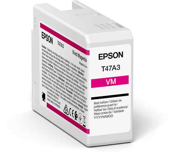 EPSON Tinte T47A3 VIVID MAGENTA, 50 ml <br>fr Epson SureColor SC-P900
