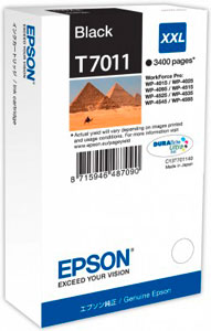 EPSON T7011 Tintenpatrone BLACK (XXL) fr WP4000/4500 Serie | 63,2 ml