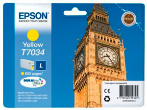 EPSON T7034 Tintenpatrone GELB (L) für WP4000/4500 Series | 9,6 ml