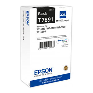 EPSON T7891 BLACK XXL Tintenpatrone, 4000 Seiten | 65,1 ml<br />fr WF-5110, WF-5190, WF-5620, WF-5690