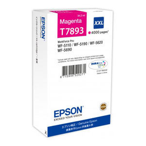 EPSON T7893 MAGENTA XXL Tintenpatrone, 4000 Seiten | 34,2 ml<br />fr WF-5110, WF-5190, WF-5620, WF-5690