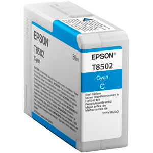 EPSON Tinte T8502 CYAN, 80 ml<br />für Epson SureColor SC-P800
