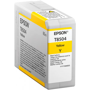 EPSON Tinte T8504 GELB (Yellow), 80 ml<br />für Epson SureColor SC-P800