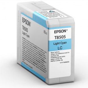 EPSON Tinte T8505 LIGHT CYAN, 80 ml<br />fr Epson SureColor SC-P800