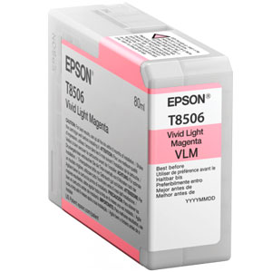 EPSON Tinte T8506 LIGHT MAGENTA, 80 ml<br />für Epson SureColor SC-P800