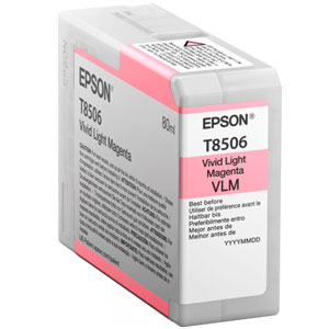 EPSON Tinte T8506 LIGHT MAGENTA, 80 ml<br />fr Epson SureColor SC-P800