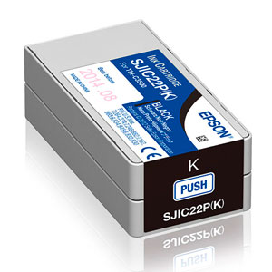 EPSON Tinte SCHWARZ TM-C3500, SJIC22P(K), 32,6 ml