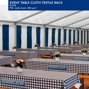 EMBLEM Event Table Cloth Textil Back, Tischdecke, mit geprgter Oberflche, seidenmatt | 350 g/qm