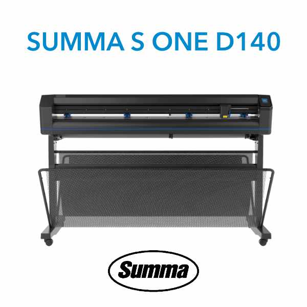 Summa S One D140 Schneideplotter mit Schleppmesser  | Schneidebreite 140 cm <br />mit OPOS X, Standfuss, Korb, Medienaufnahme