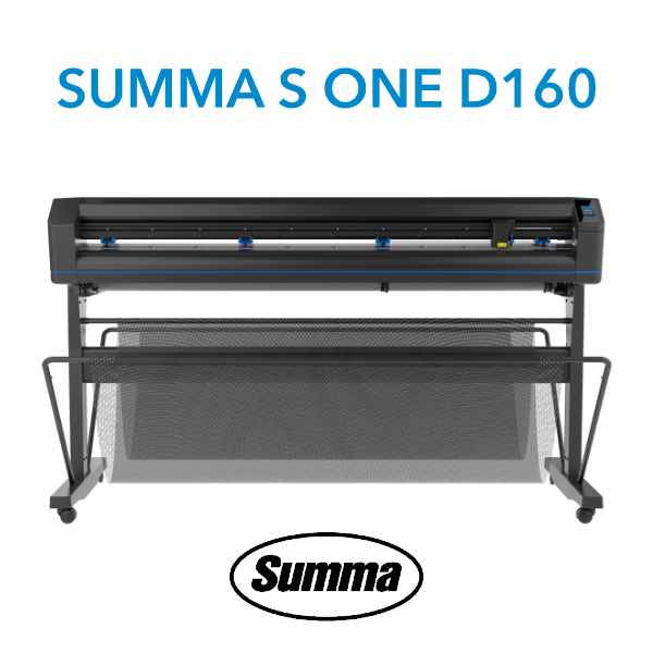 Summa S One D160 Schneideplotter mit Schleppmesser  | Schneidebreite 160 cm <br />mit OPOS X, Standfuss, Korb, Medienaufnahme