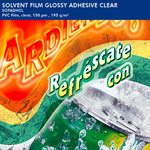 EMBLEM Solvent Film (Vinyl) adhesive clear glossy | 150 µ