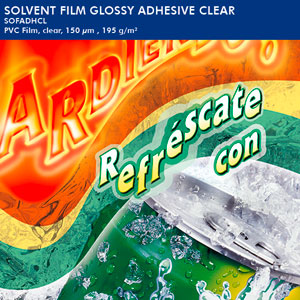 EMBLEM Solvent Film (Vinyl) adhesive clear glossy | 150 