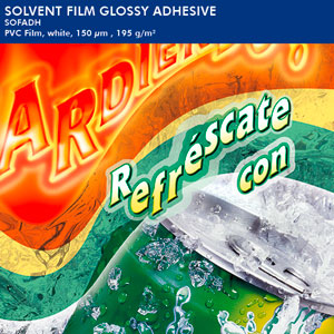 EMBLEM Solvent Film (Vinyl) adhesive white glossy | 150 