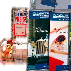 EMBLEM TREND Multi Display Film Matt, spezialbeschichtete Hart-PVC-Folie, 220 µ