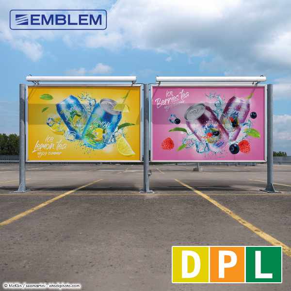 EMBLEM Water Blue Back 125 Neo  Hochwertiges Blue-Back-Plakatpapier fr Innen- und Auenwerbung |125g/qm