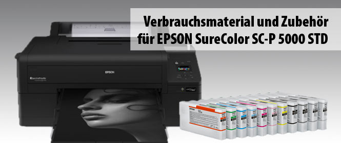 Epson SC-P 5000 STD, passende Tinten, Verbrauchsmaterial  und Zubehör