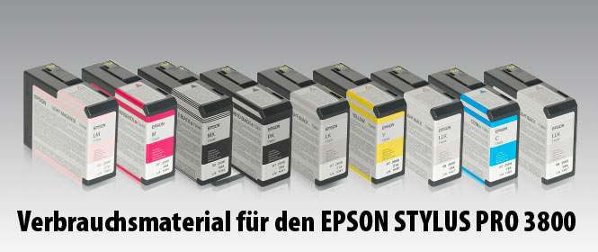 Tintenpatronen und Zubehr fr den Epson Stylus Pro 3800 